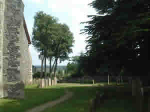 from the base of the church tower