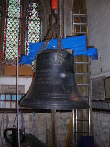 The 6th being hoisted up into the tower